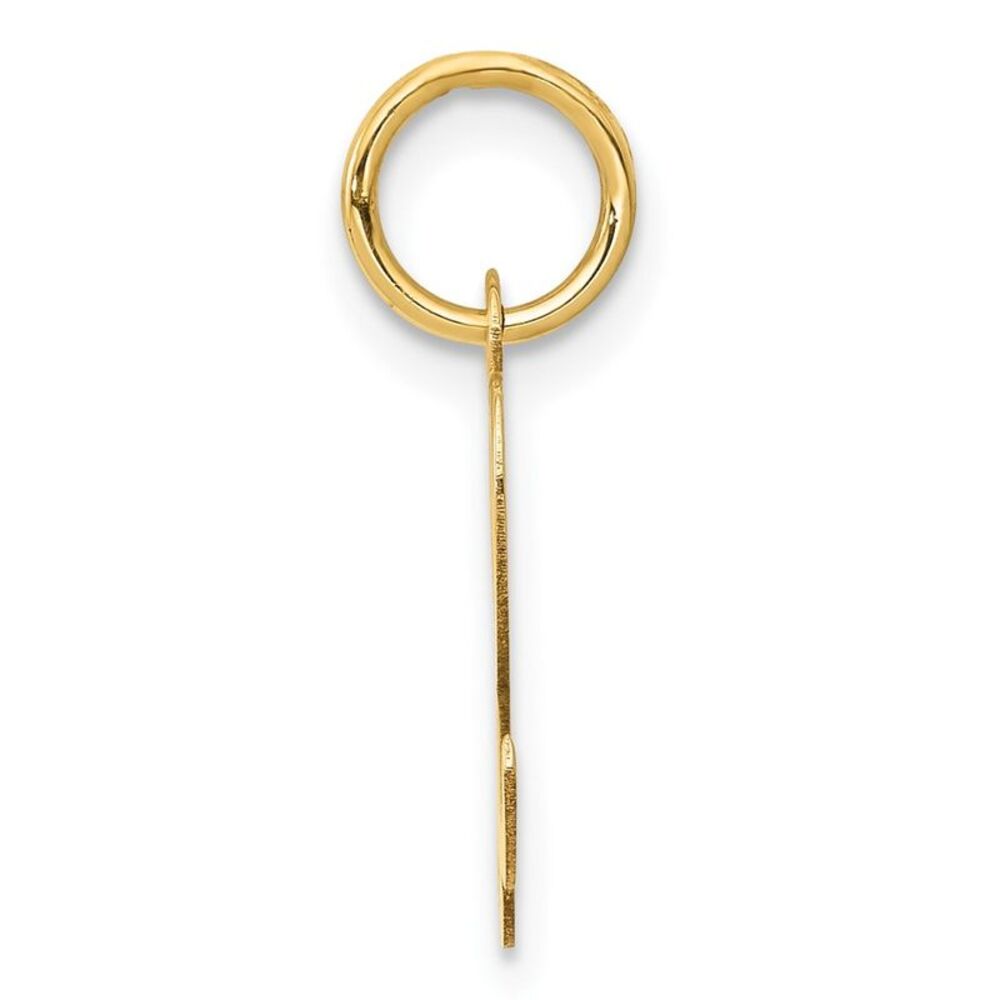 10k Yellow Gold Small Script Initial L Charm - image 2